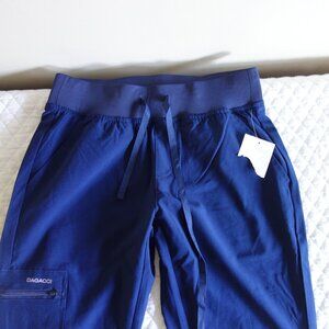 NWT DAGACCI Pull-On Scrubs Bottoms Joggers Pants – Navy – Sz 2XS